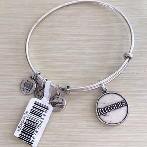 Alex and Ani Rutgers silver charm bracelet